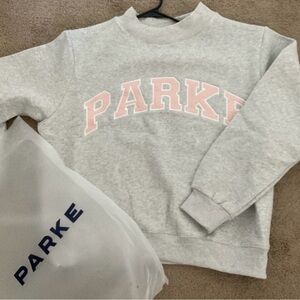 Parker Gray Sweatshirt with Black Lettering